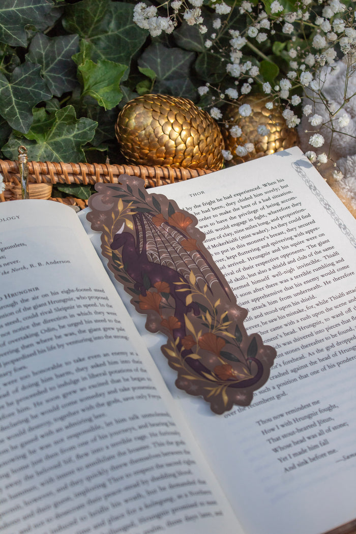 Spooky Spiderweb Dragon Bookmark