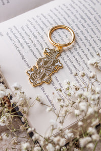 Ivory Swords Metal Keychain