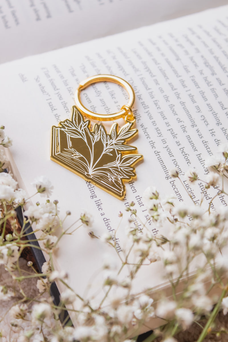 Magical Porcelain Book Metal Keychain