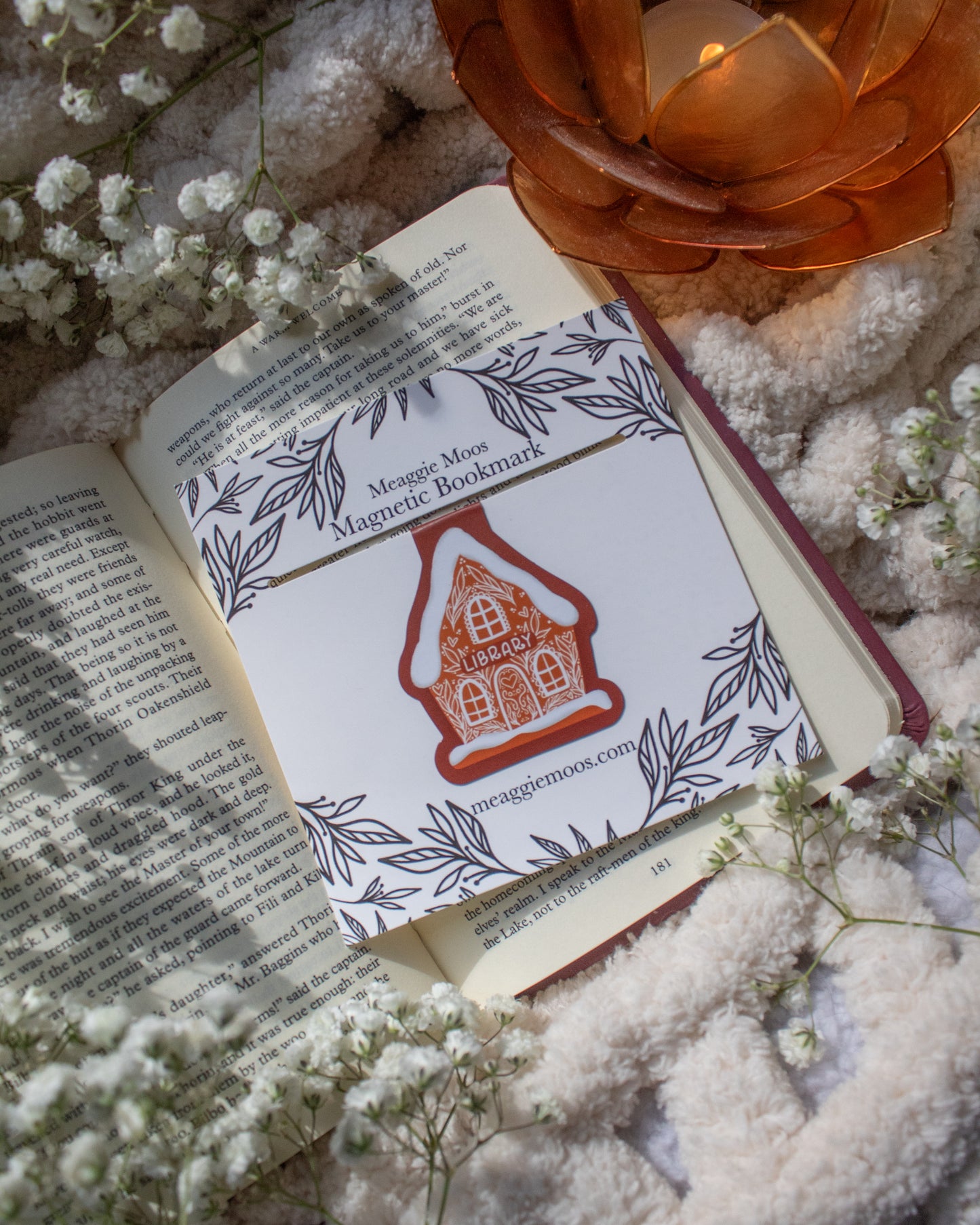 Gingerbread Library | Magnetic Bookmark