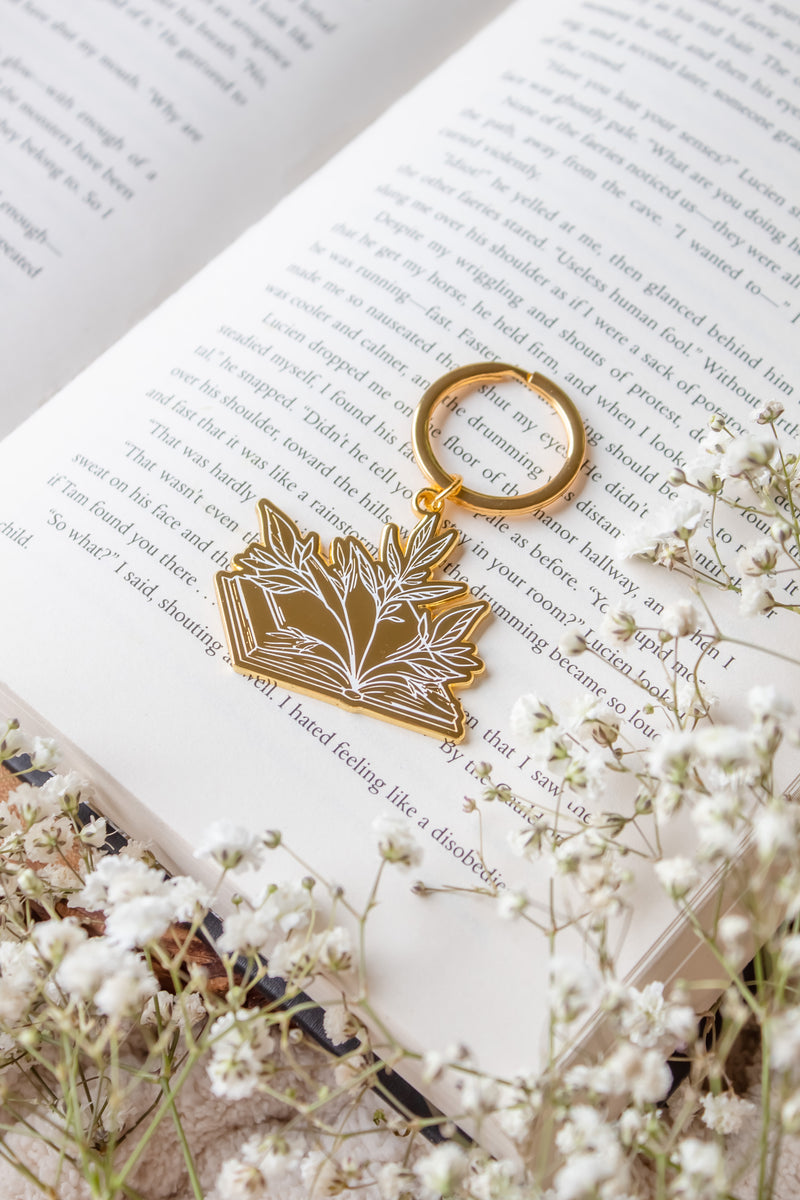 Magical Porcelain Book Metal Keychain