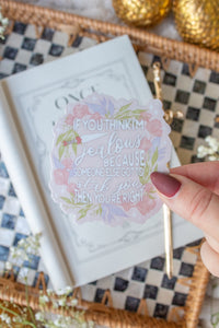 Once Upon a Broken Heart Vinyl Sticker | Stabby Quote