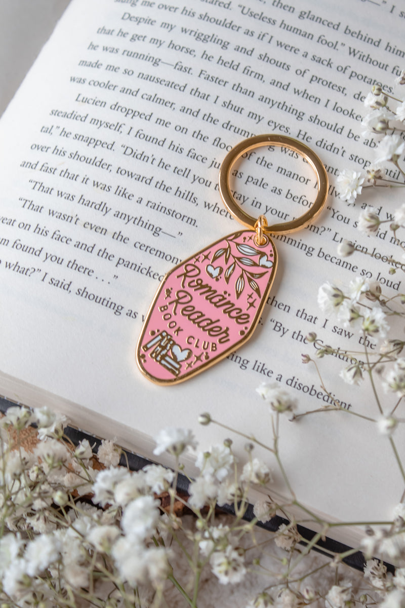Romance Reader Metal Keychain