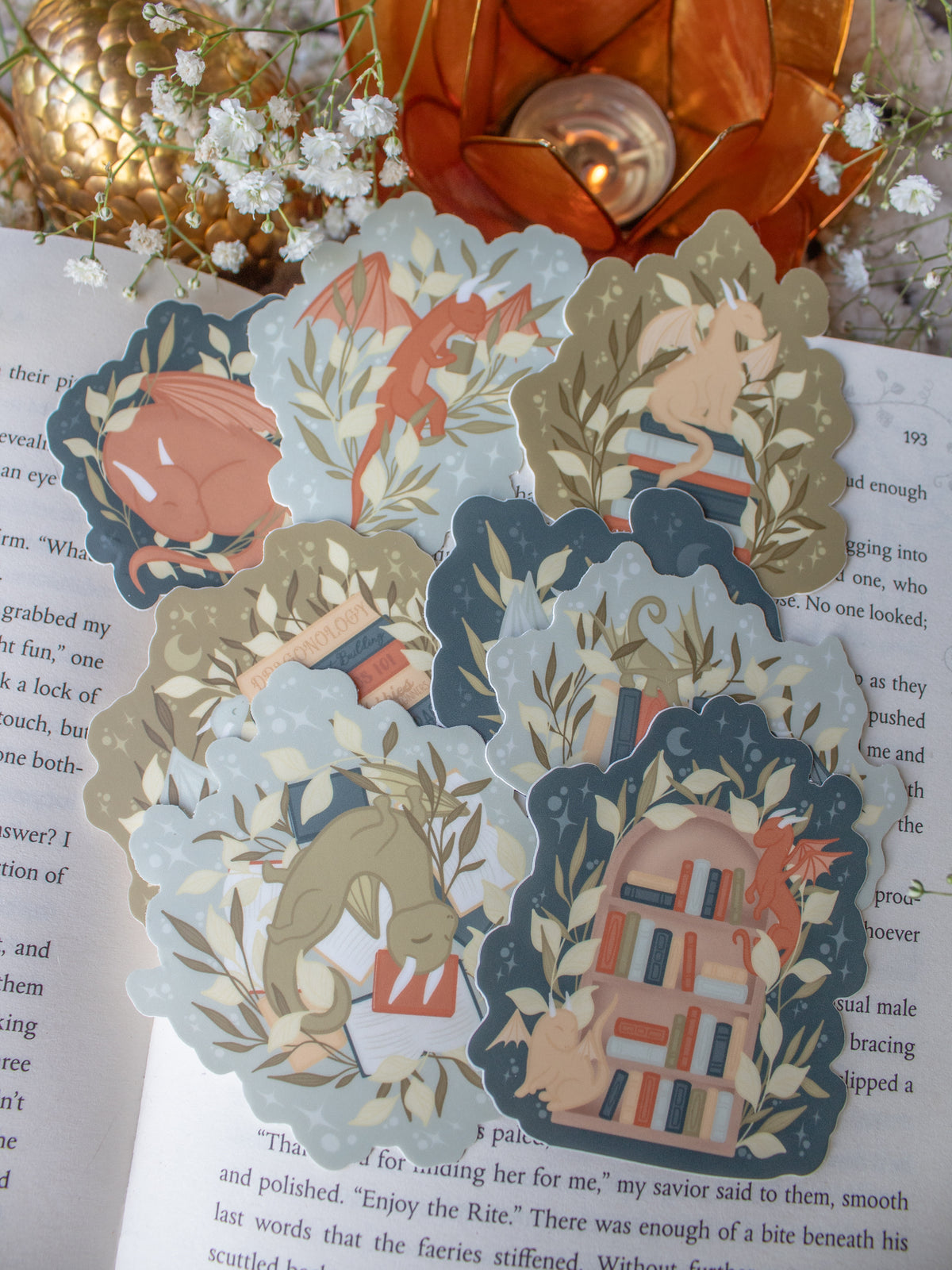 Littlest Book Dragon Sticker Bundle | Set of 8