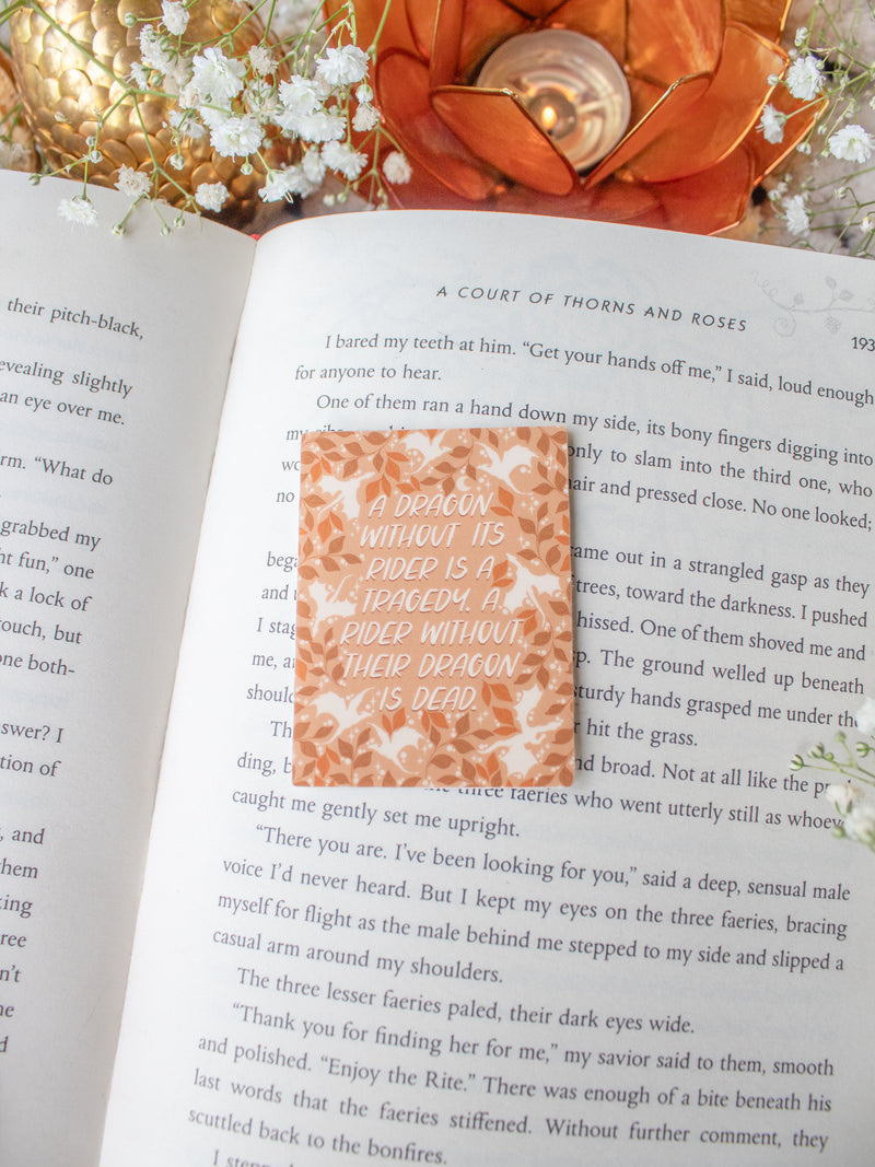 Fourth Wing | Dragon Rider Quote Waterproof Sticker