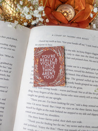 Fourth Wing | Violent Little Thing Quote Waterproof Sticker