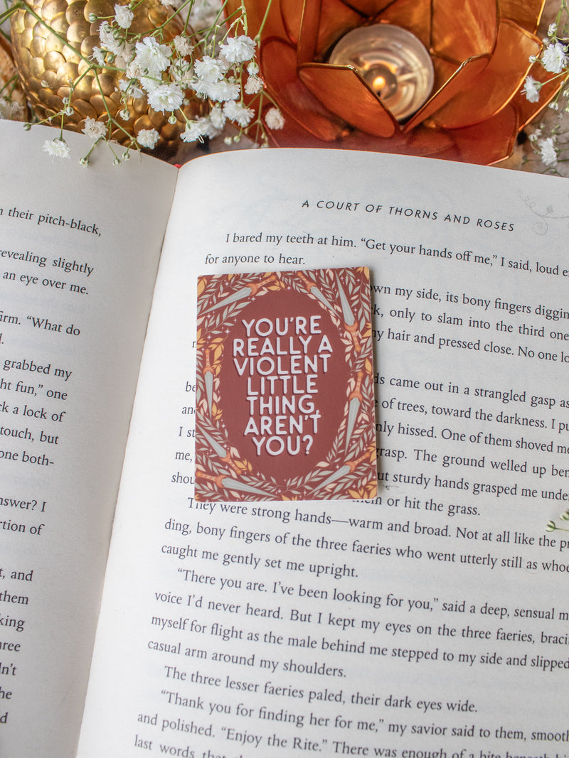 Fourth Wing | Violent Little Thing Quote Waterproof Sticker