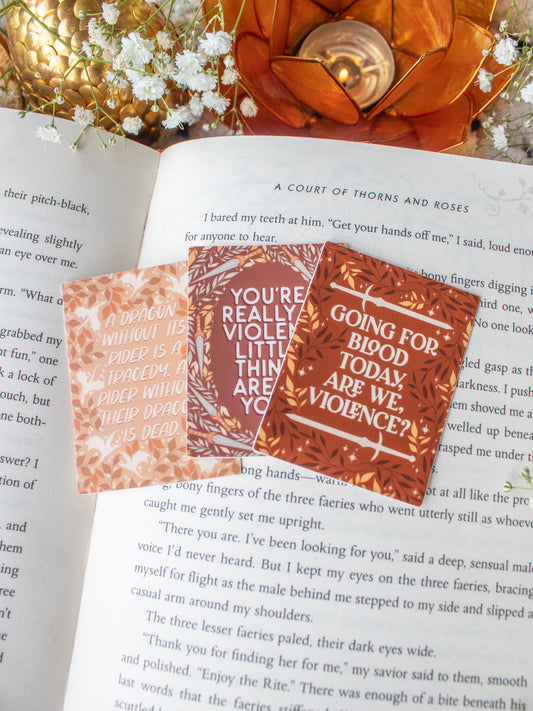 Fourth Wing Quote Tile Sticker Bundle | Set of 3