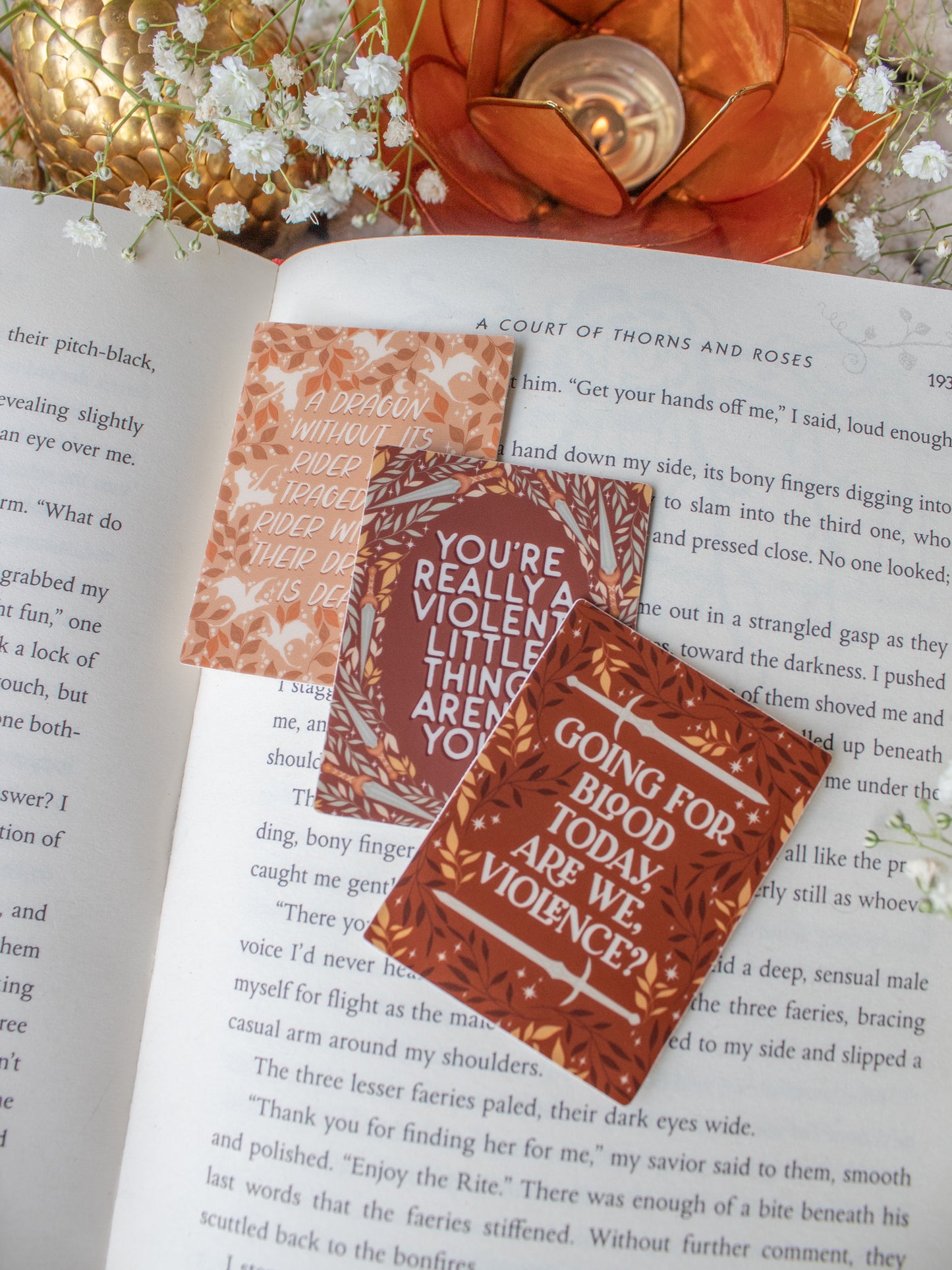 Fourth Wing Quote Tile Sticker Bundle | Set of 3
