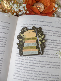 Fourth Wing | Sleepy Dragon Bookstack Waterproof Sticker