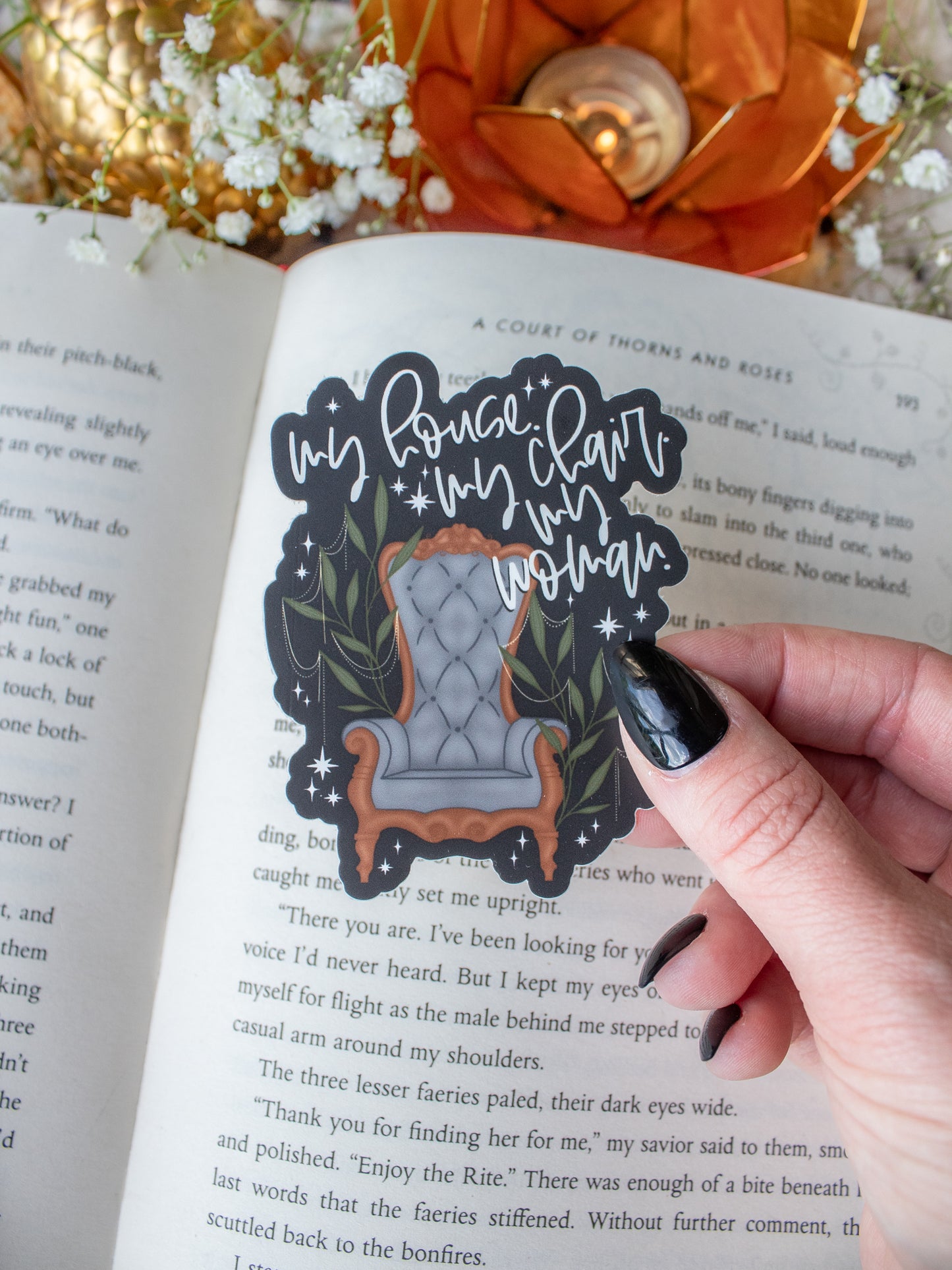 Xaden's Throne Waterproof Sticker | Fourth Wing | 3”x2.3"