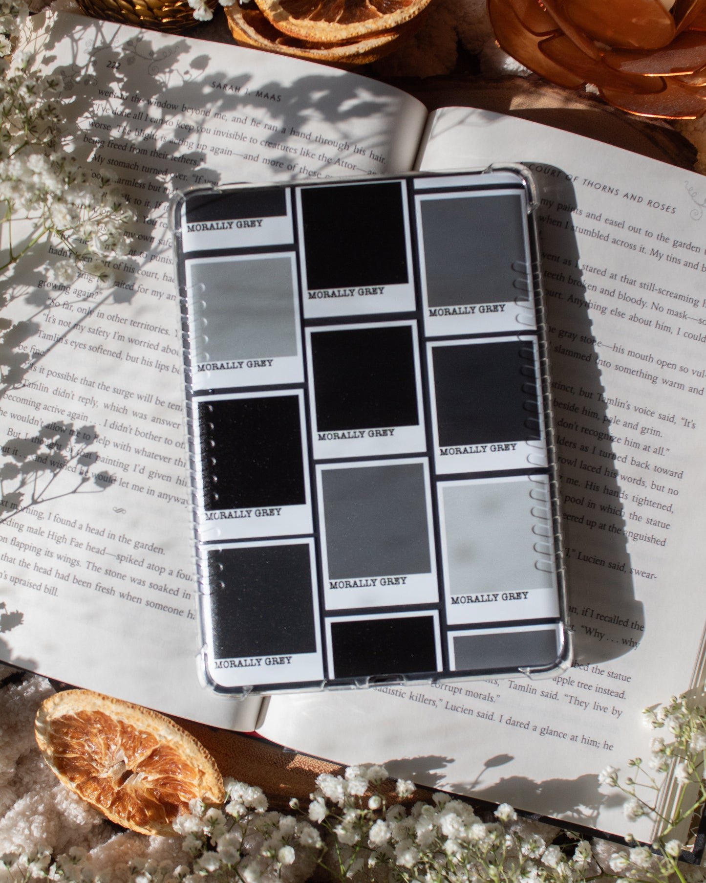 Morally Grey Paint Chips | Clear Soft Kindle Case