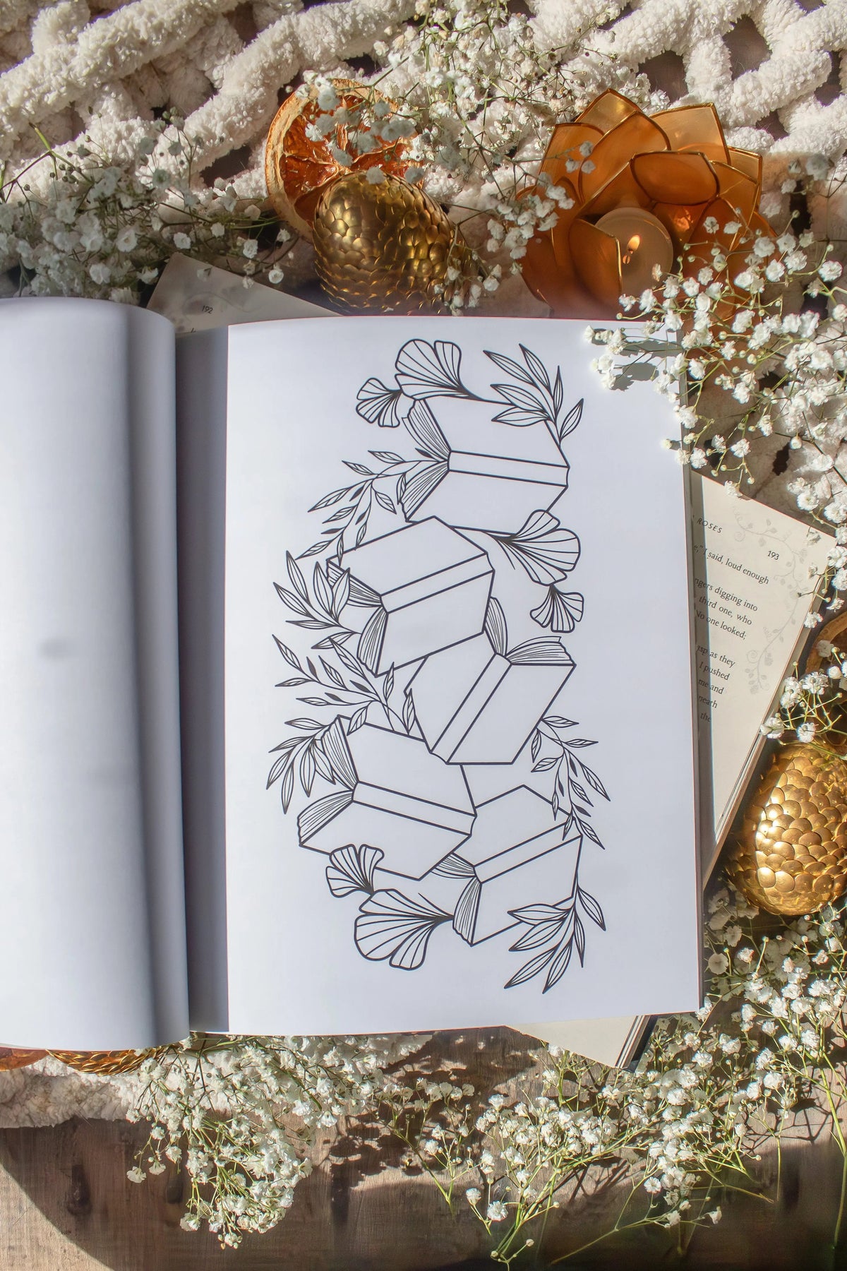 Bookish Coloring Book for Adults