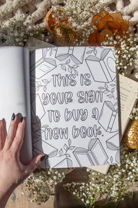 Bookish Coloring Book for Adults