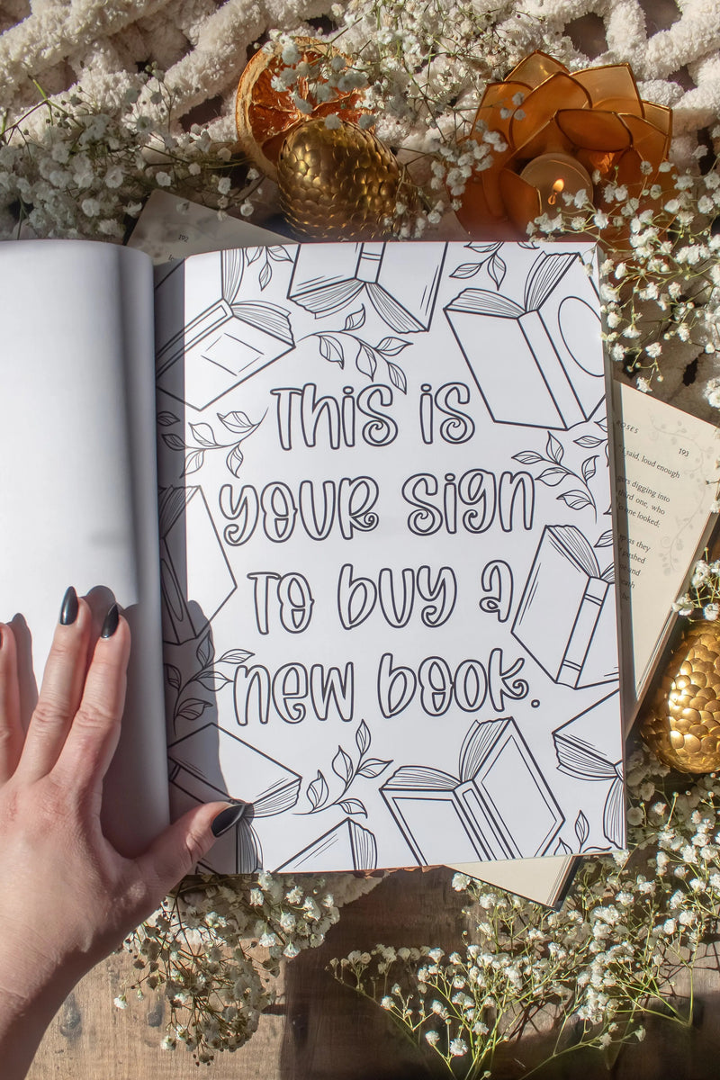 Bookish Coloring Book for Adults