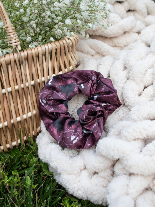 Satin Scrunchie | Maroon Magic