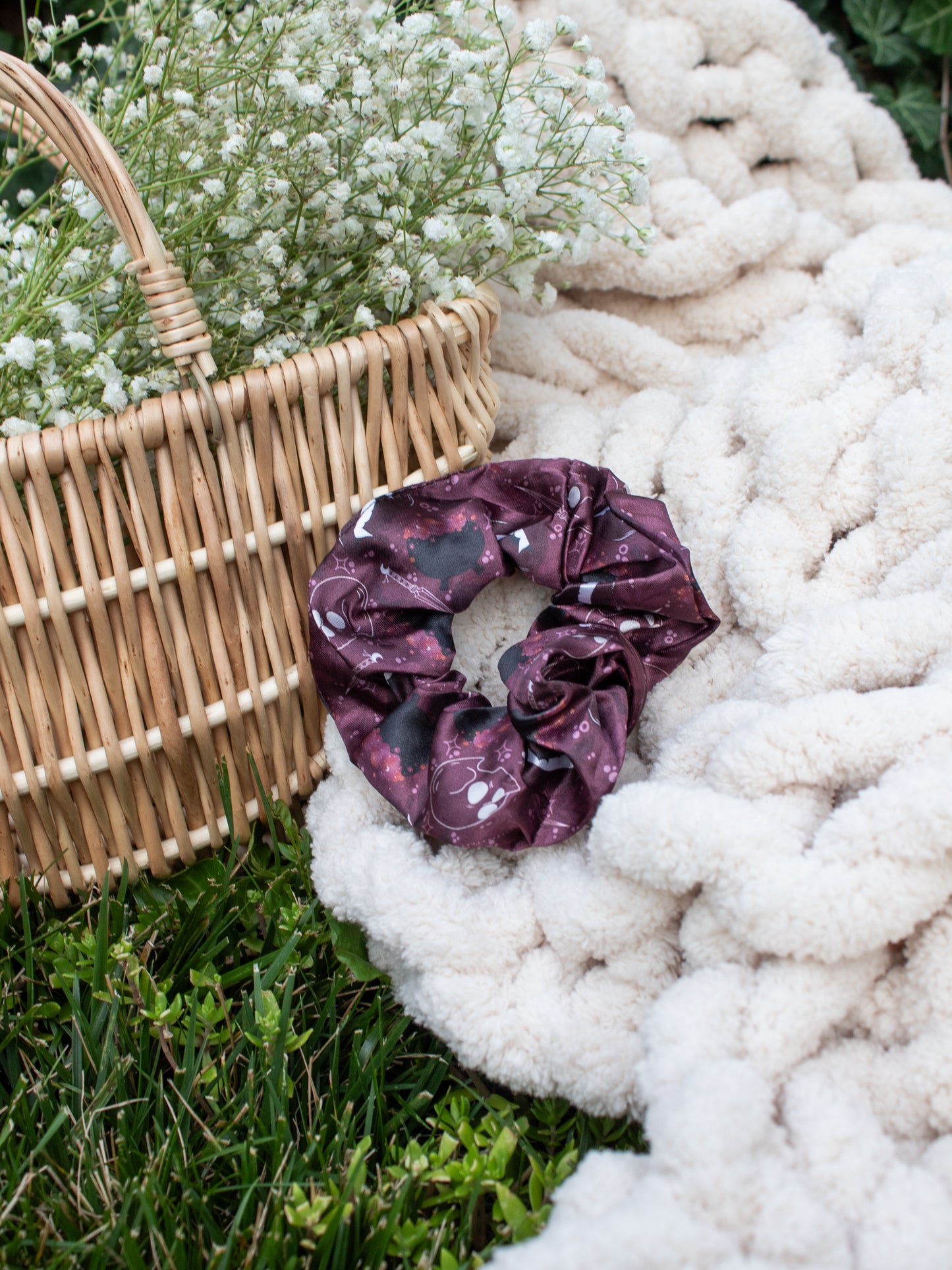 Satin Scrunchie | Maroon Magic