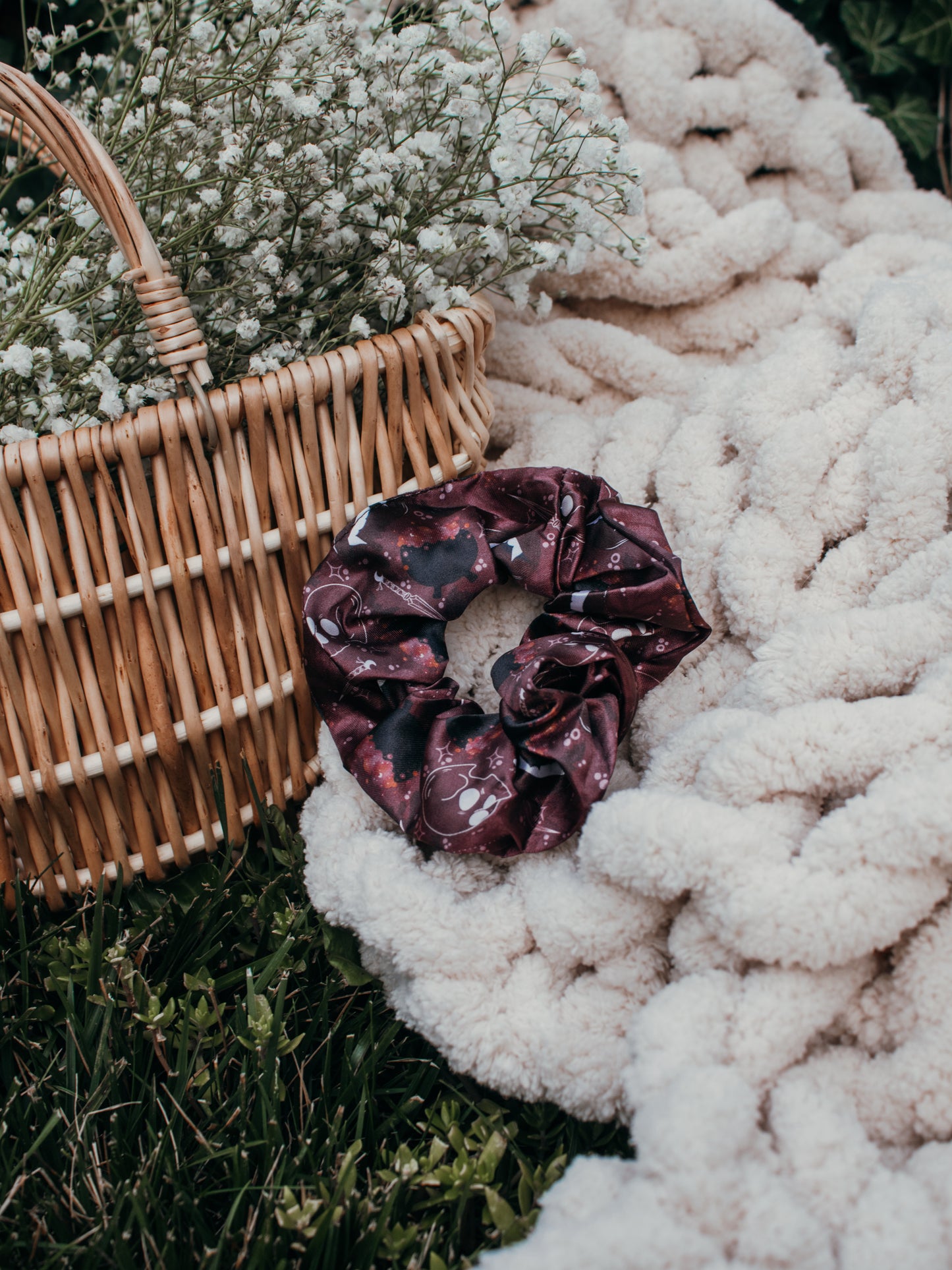 Satin Scrunchie | Maroon Magic