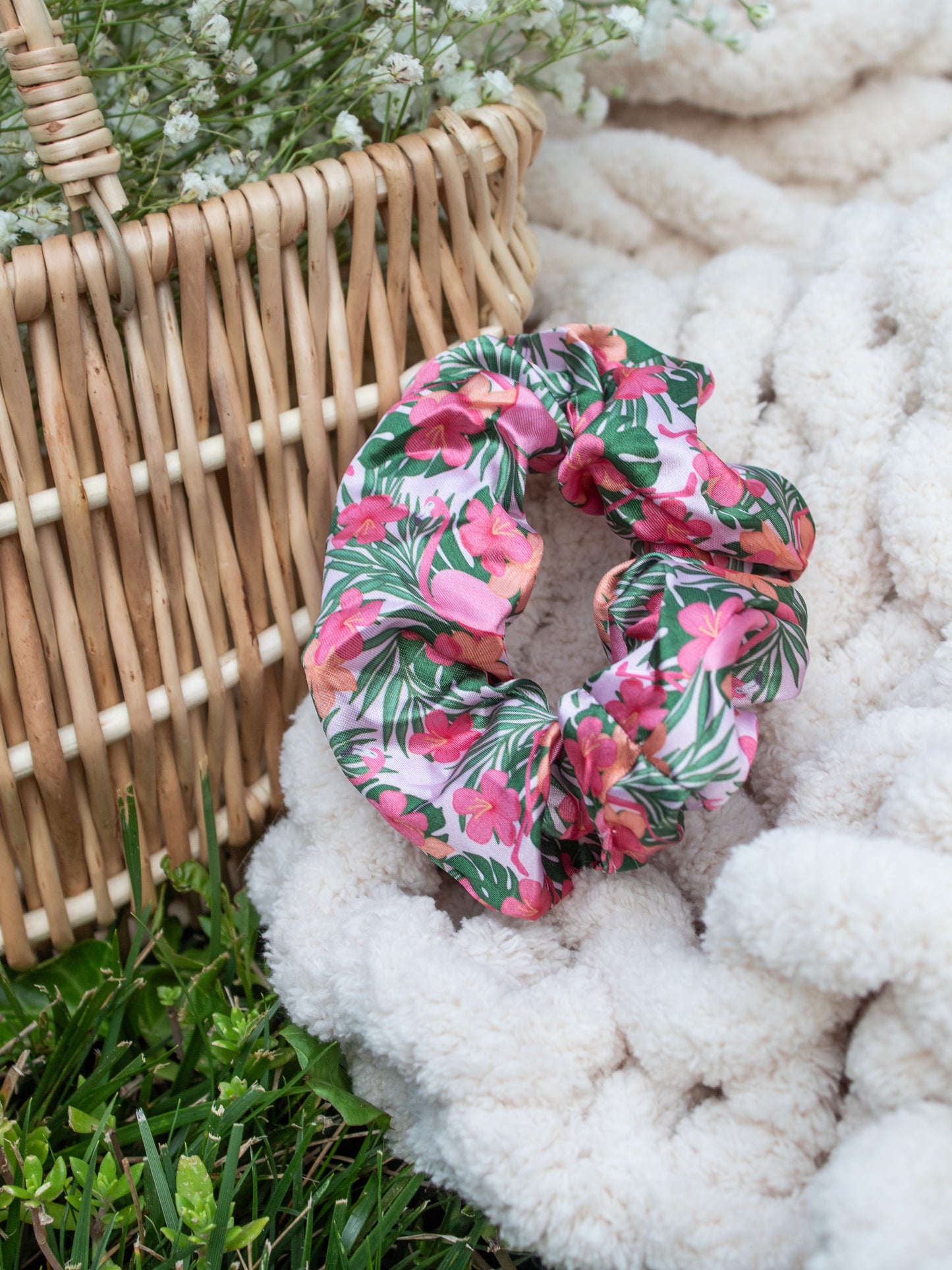 Satin Scrunchie | Fabulous Flamingo