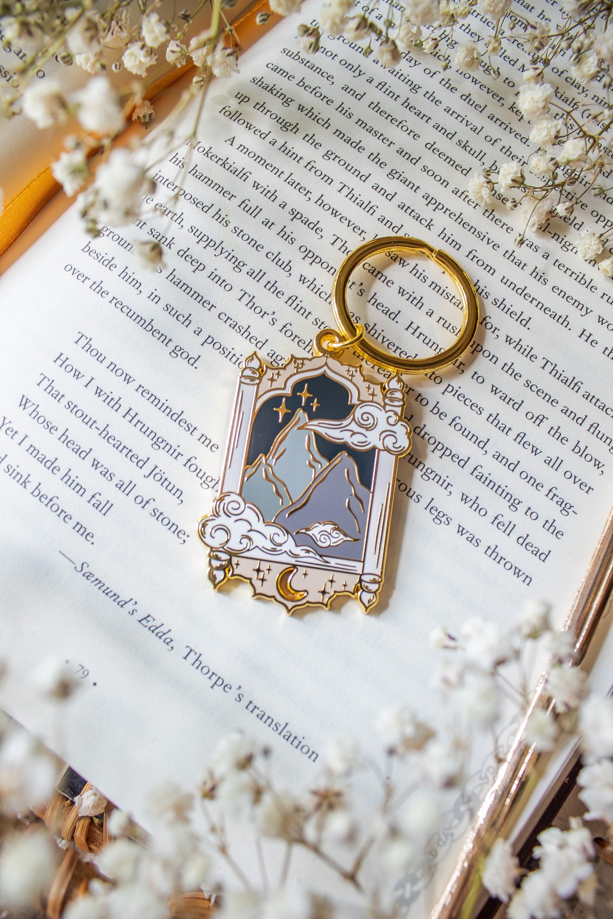 Night Sky Metal Keychain