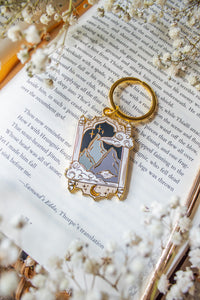 Night Sky Metal Keychain
