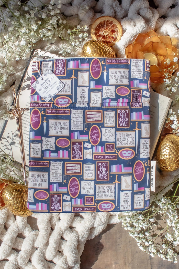 Water-Resistant Extra Large Book Sleeve | ACOTAR Quote Wall