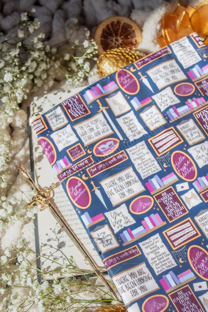 Water-Resistant Extra Large Book Sleeve | ACOTAR Quote Wall