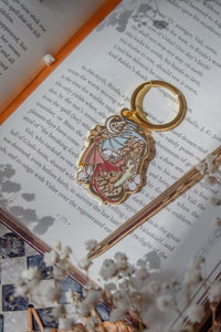 When The Moon Hatched Dragons Metal Keychain