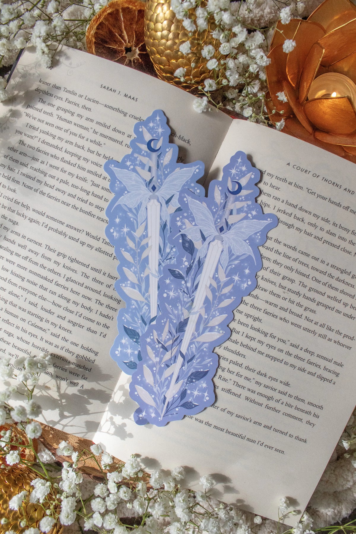 Winter Faerie Dagger Die-Cut Bookmark