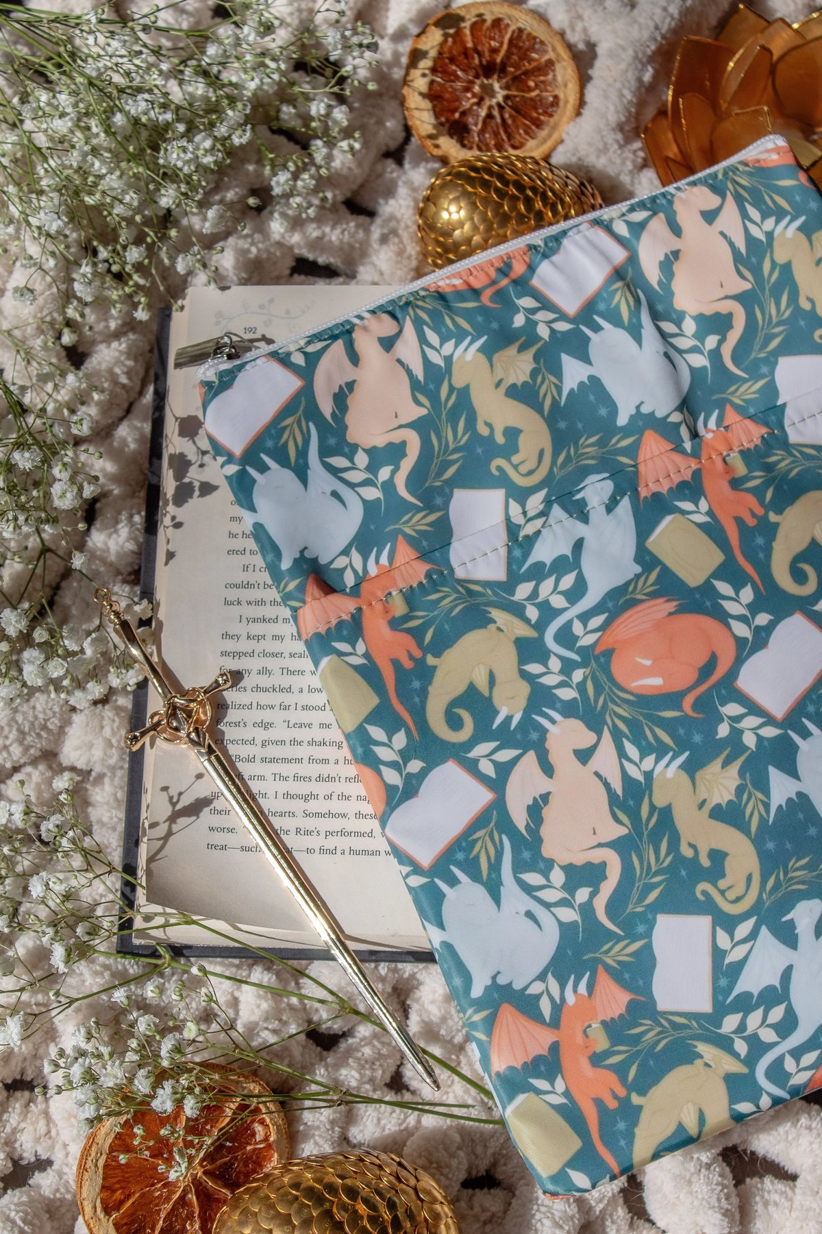 Water-Resistant Extra Large Book Sleeve | Littlest Book Dragon