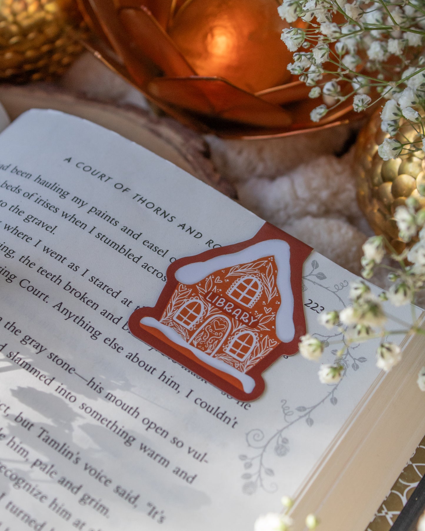 Gingerbread Library | Magnetic Bookmark