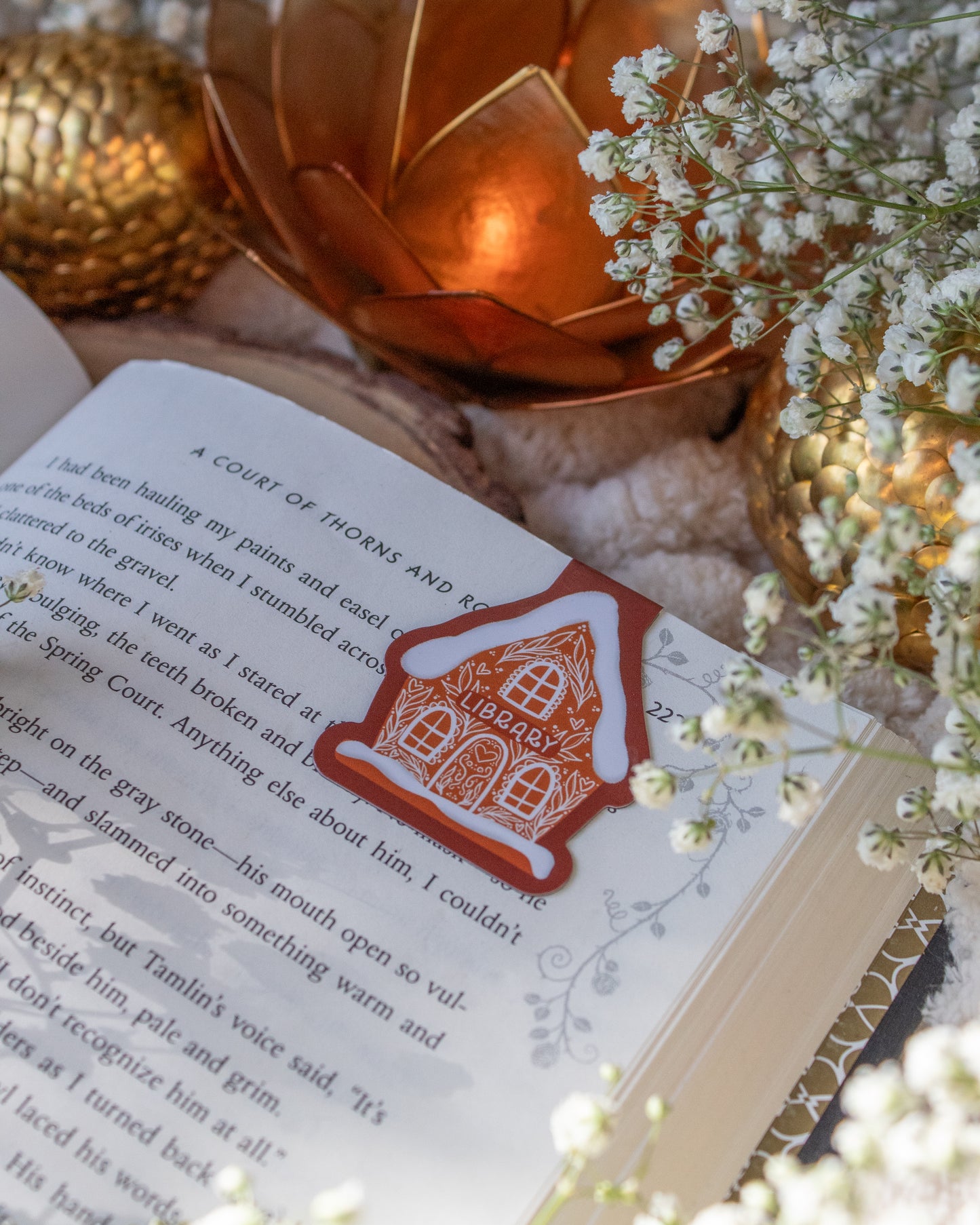 Gingerbread Library | Magnetic Bookmark