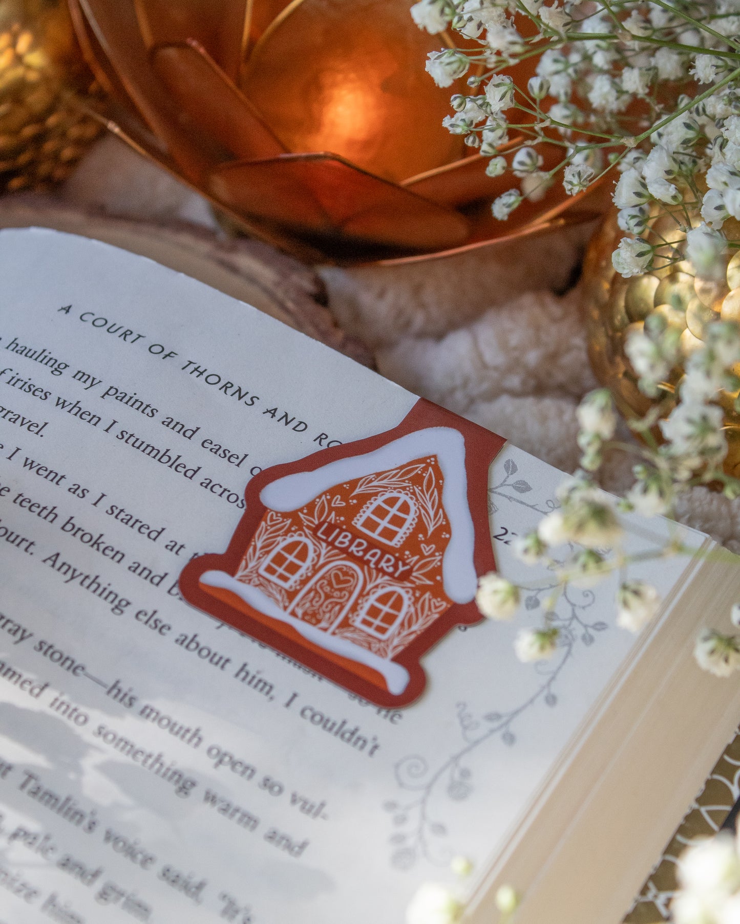 Gingerbread Library | Magnetic Bookmark