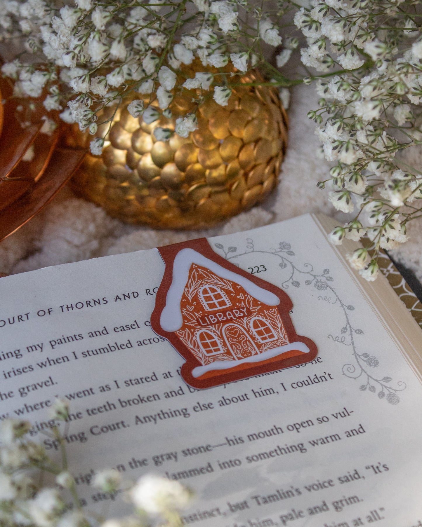 Gingerbread Library | Magnetic Bookmark