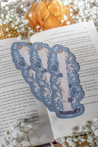 Frosted Winter Candle Die-Cut Bookmark