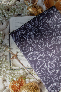 Water-Resistant Extra Large Book Sleeve | Pizza Party