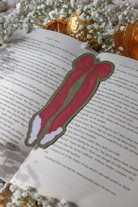 Christmas Santa Bow Die-Cut Bookmark
