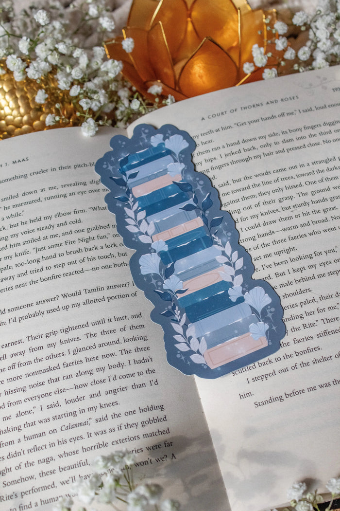 Winter Wonderland Bookstack Die-Cut Bookmark