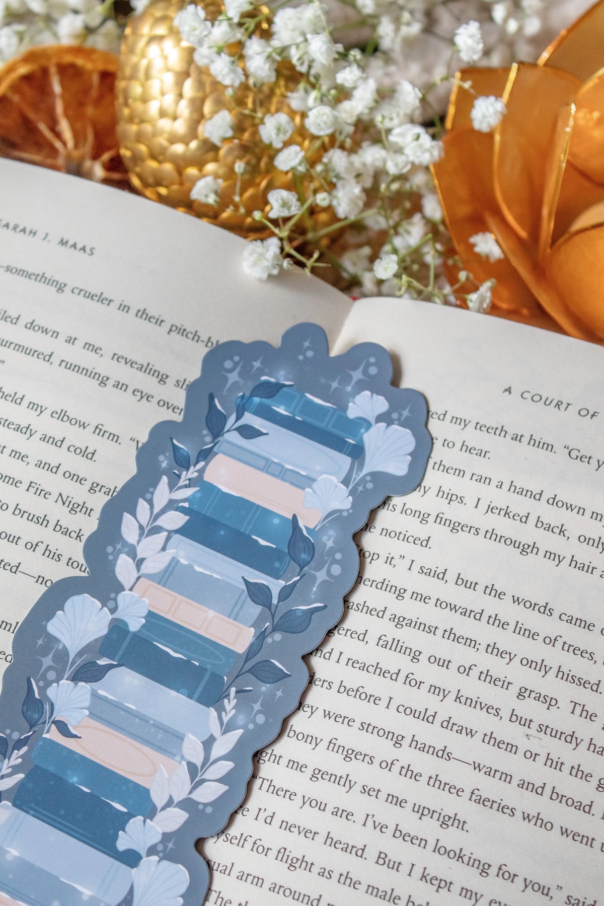 Winter Wonderland Bookstack Die-Cut Bookmark