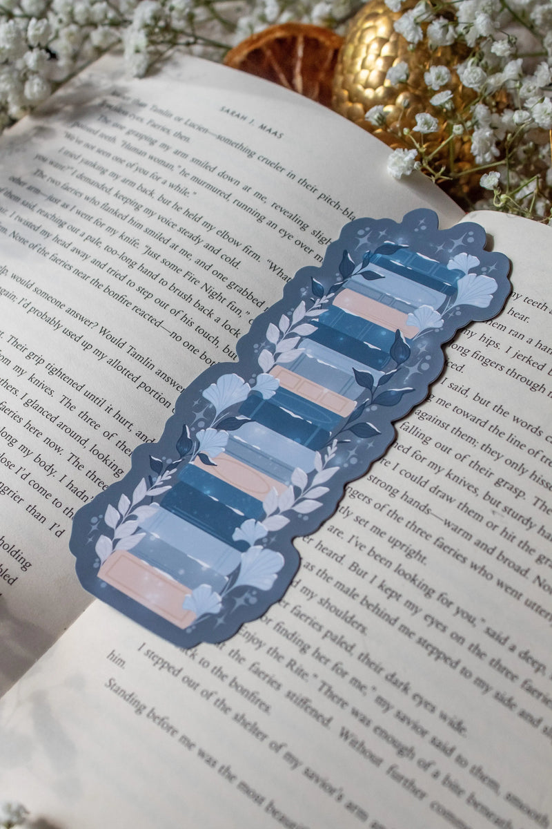 Winter Wonderland Bookstack Die-Cut Bookmark