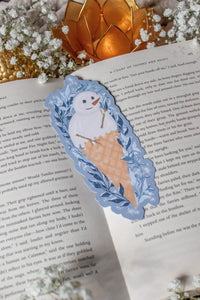Snowman Cone Die-Cut Bookmark