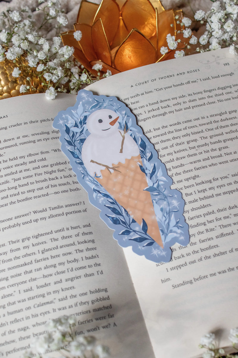 Snowman Cone Die-Cut Bookmark
