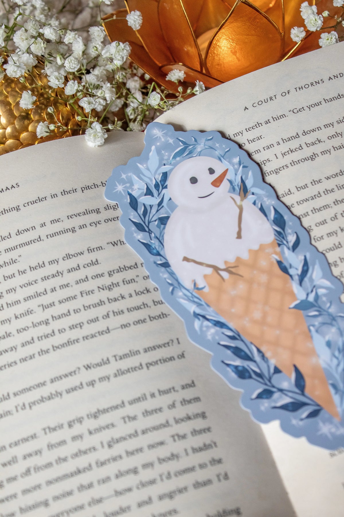 Snowman Cone Die-Cut Bookmark
