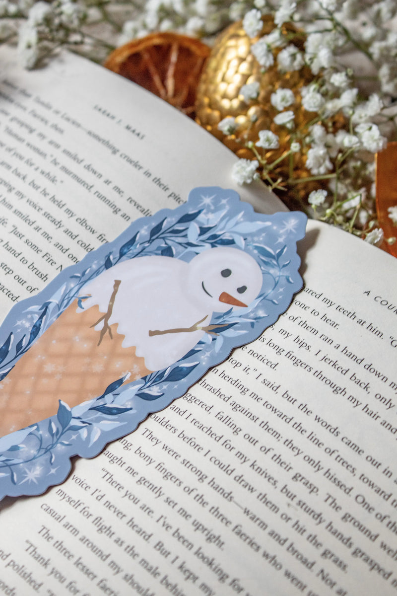 Snowman Cone Die-Cut Bookmark