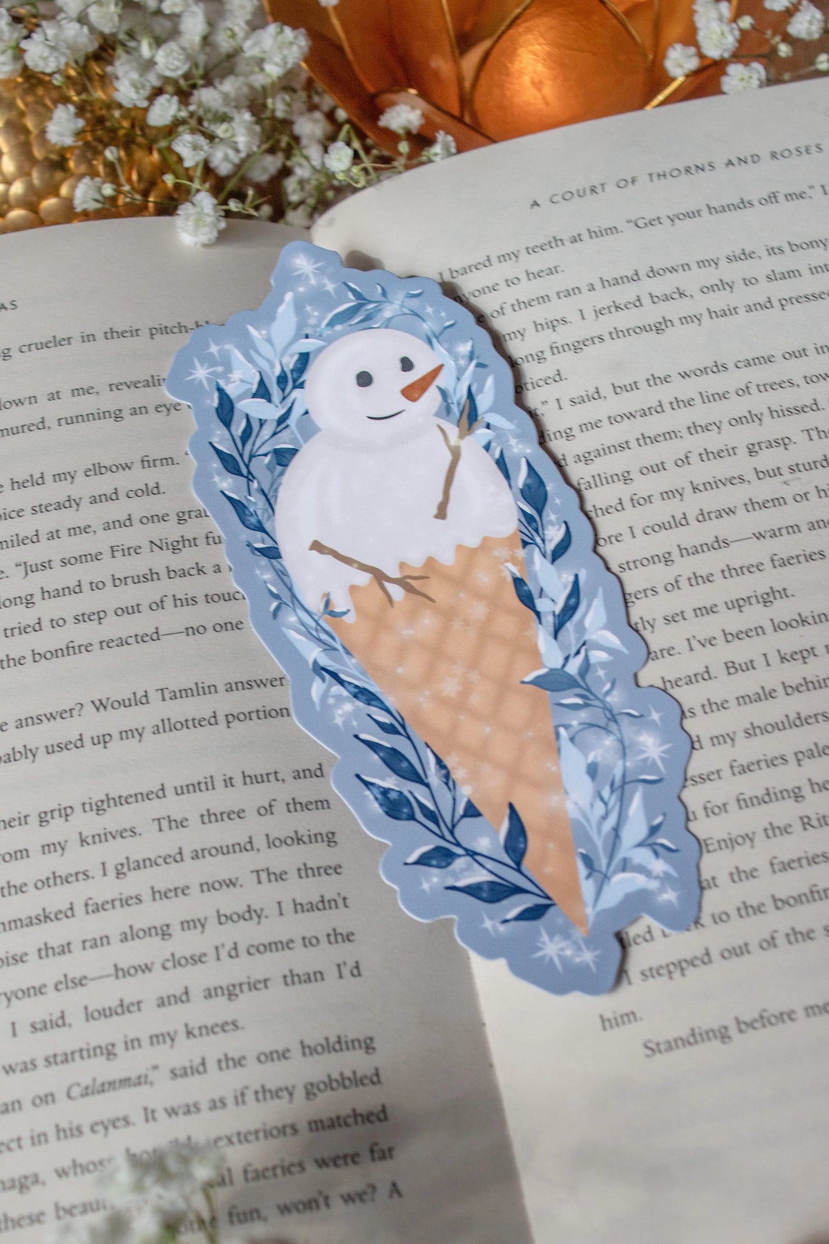 Snowman Cone Die-Cut Bookmark