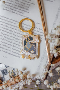 Night Sky Metal Keychain