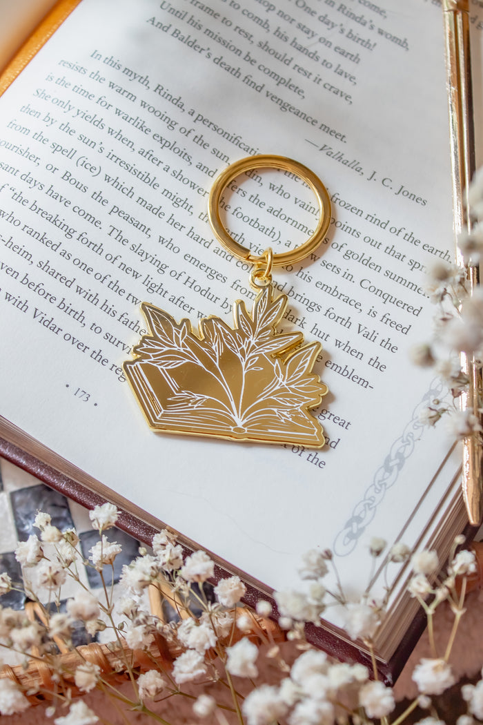 Magical Porcelain Book Metal Keychain