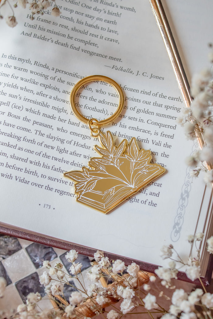 Magical Porcelain Book Metal Keychain