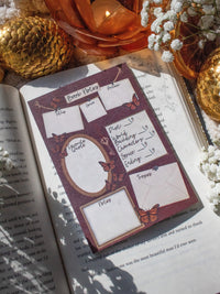 Book Review Post-it® Notepad | Dark Academia