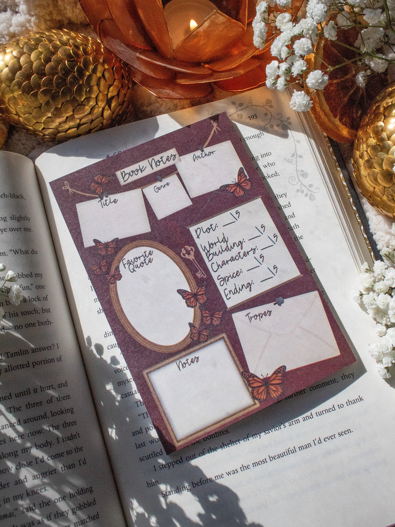 Book Review Post-it® Notepad | Dark Academia